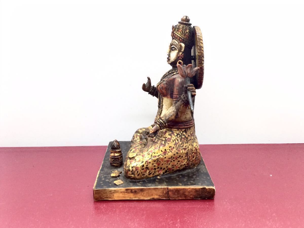 2 マンモス牙 150年以上前 珍しい四本の腕を持つ インド 四臂観音菩薩  