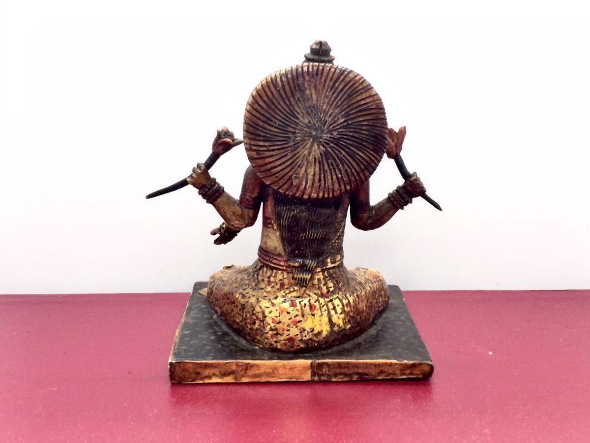 2 マンモス牙 150年以上前 珍しい四本の腕を持つ インド 四臂観音菩薩  