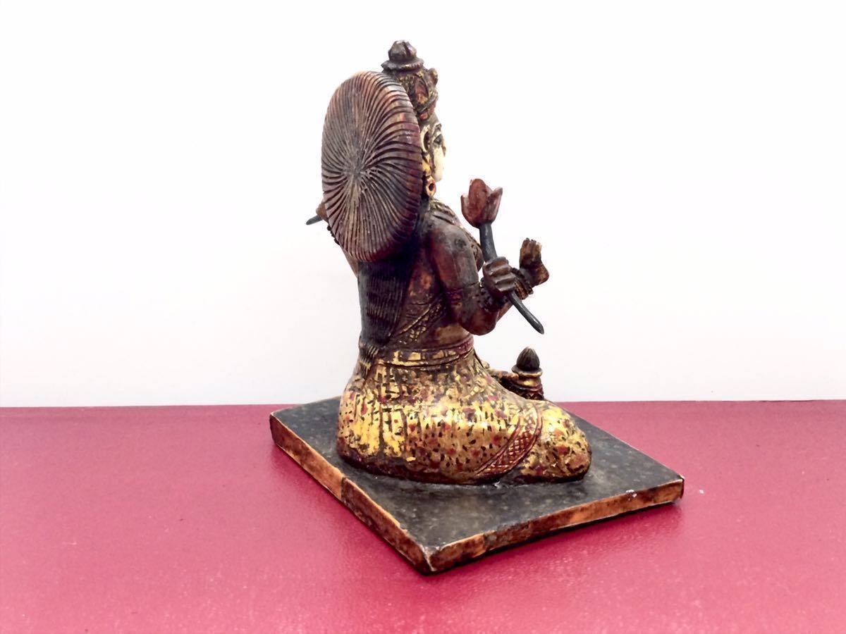 2 マンモス牙 150年以上前 珍しい四本の腕を持つ インド 四臂観音菩薩  