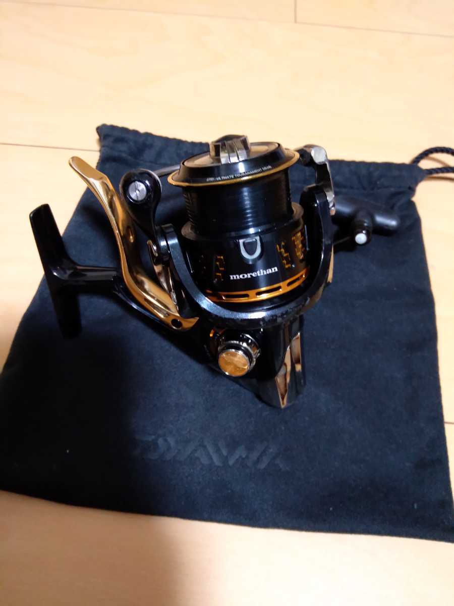 4（1円スタート 良品 超希少)ダイワ モアザン 2510PE-SH-LBD リール袋付 レバーブレーキ 良品 動作良好 超希少