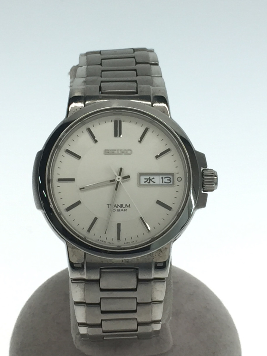 SEIKO◇SEIKO/7n43-7b80/クォーツ腕時計/アナログ/チタン/SLV/SLV/箱 