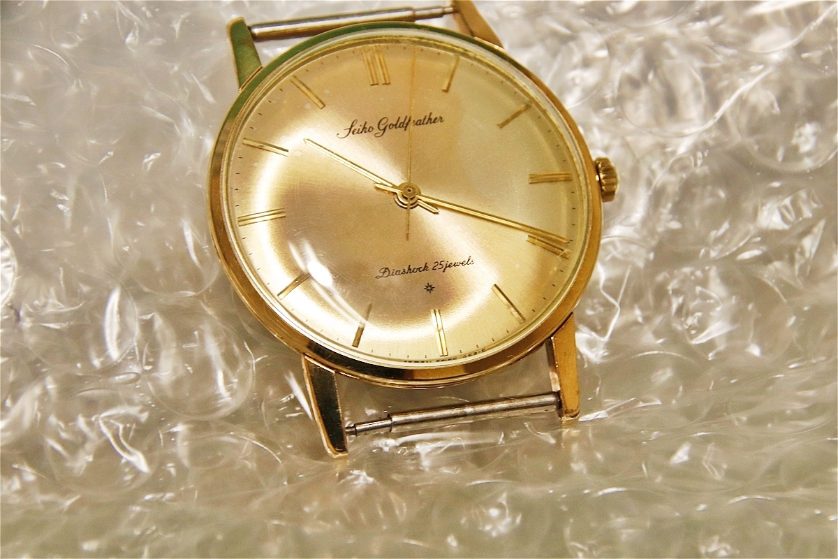 セイコー ゴールドフェザー J15002 金張り 25石 手巻 OH済 昭和38年⁄1963