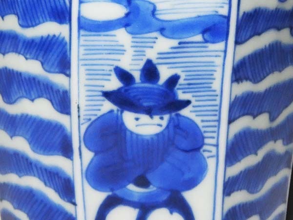 染付 古伊万里 染付皿 初期伊万里 花瓶□古手染付窓