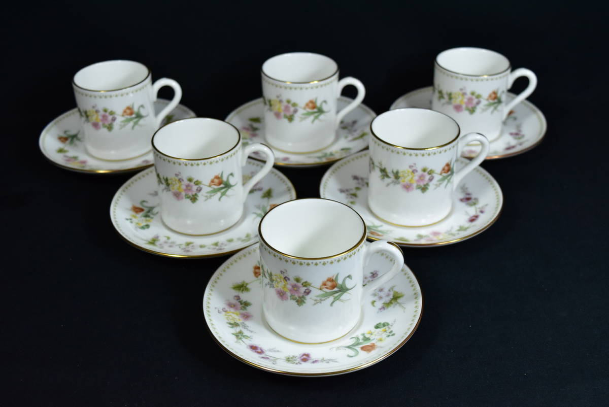 激安大特価，安い WEDGWOOD ウェッジウッド ミラベル デミタス カップ＆ソーサー 6客 セット(ウェッジウッド)｜売買されたオークション情報、yahooの商品情報をアーカイブ公開 - オークファン ウェッジウッド