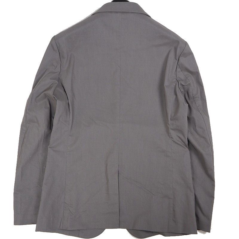 新品 定価4.7万 エポカウォモ リネン混 ラミー ストレッチ ジャケット 50(XL) ブレザー メンズ 春夏 EPOCA UOMO 灰 L528 リネン evam eva ドビーストレッチシャツ 生地の森 ／着