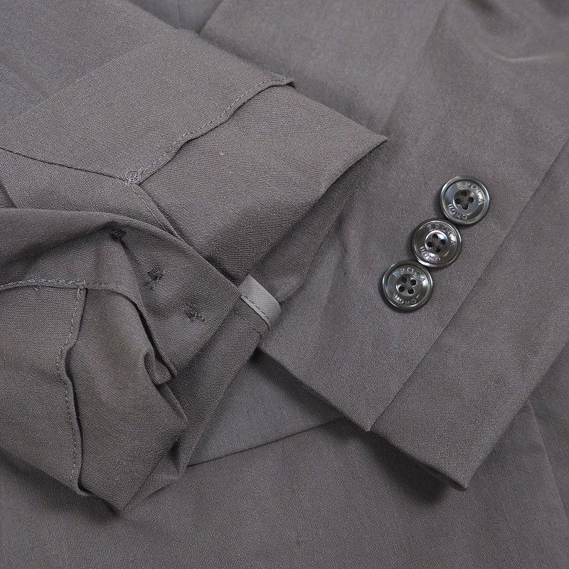 新品 定価4.7万 エポカウォモ リネン混 ラミー ストレッチ ジャケット 50(XL) ブレザー メンズ 春夏 EPOCA UOMO 灰 L528 リネン evam eva ドビーストレッチシャツ 生地の森 ／着