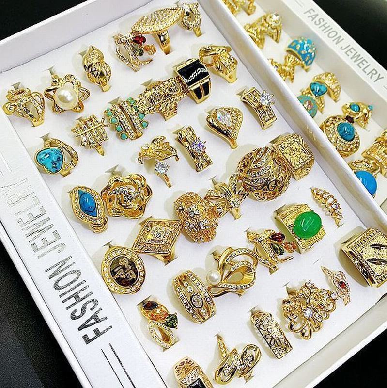 新品084 指輪 セット まとめて レディース アクセサリー 36個 美品 まとめ売り 大量 ジュエリー ステンレス 金 指輪 リング | フリーサイズ デザイン 結婚記念日