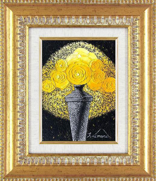 中島敏春⁄真作保証⁄原画⁄薔薇1点物。キャンバスF3号。肉筆。直筆