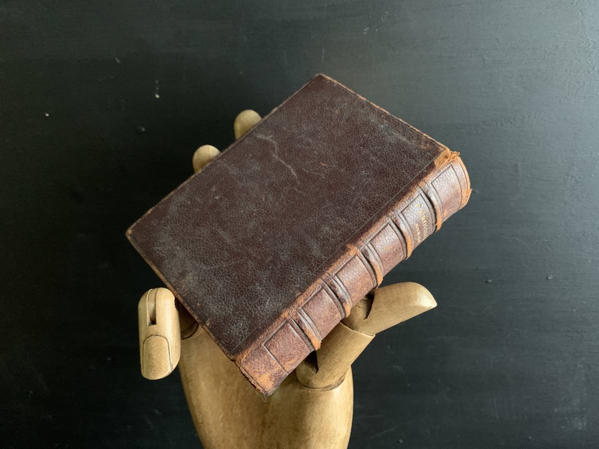 祈祷書 ミセル アンティーク 聖書 革装 金彩 挿画入 1920年 フランス 