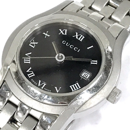 5500L GUCCI グッチ 腕時計 デイト クォーツ レディース 新品電池 0