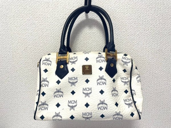 10334*6 MCM エムシーエム ロゴ ヴィセトス柄 ゴールド金具 レザー