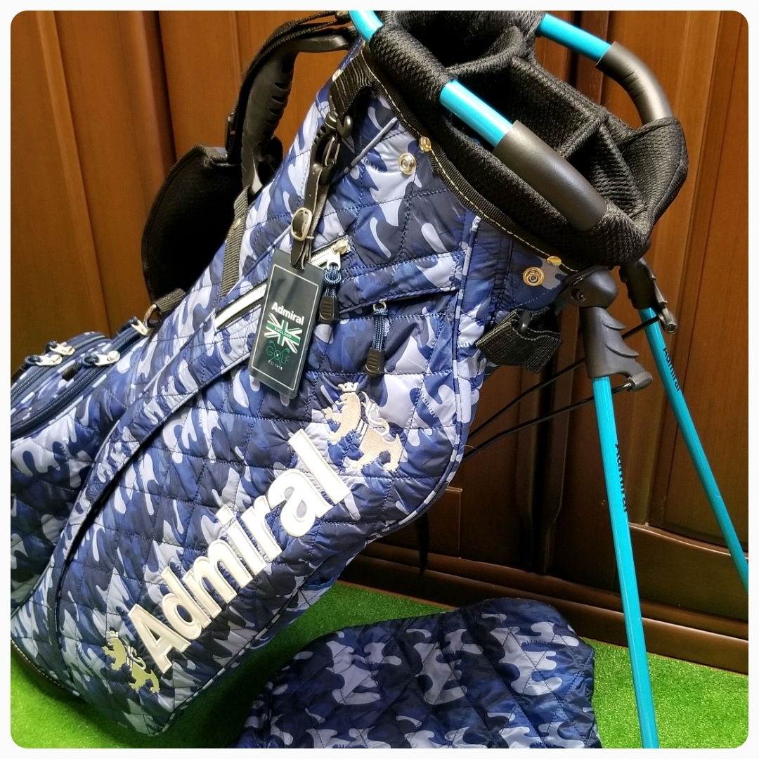Admiral アドミラル スタンドキャディバッグ アルミ口径 ブルー迷彩