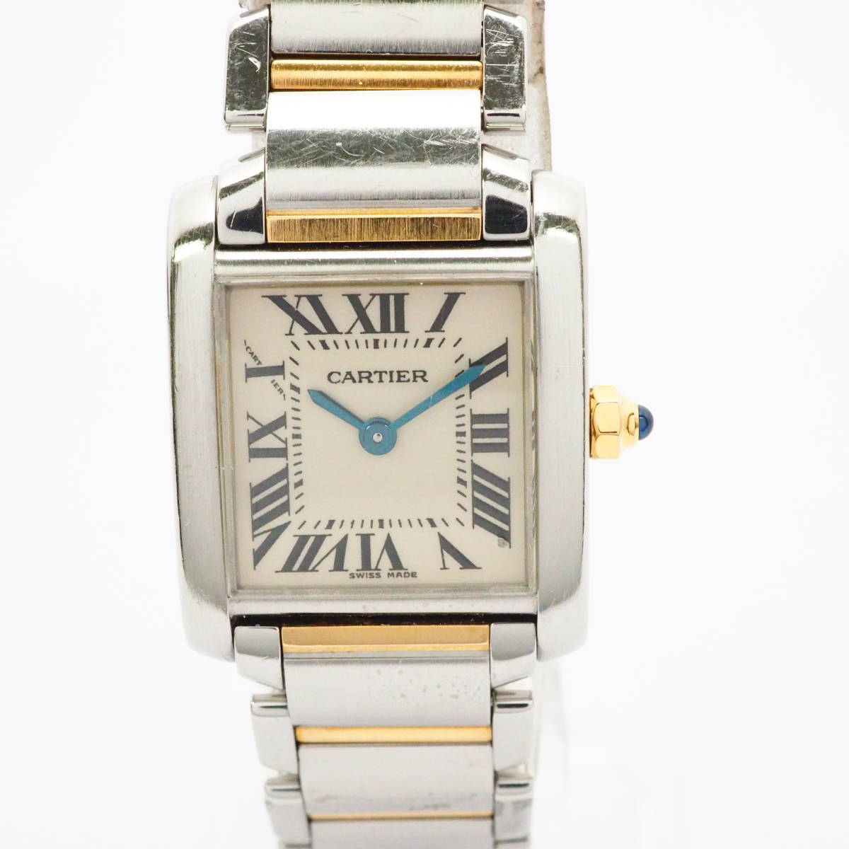 カルティエ タンクフランセーズSM コンビ CARTIER 2384 クォーツ 