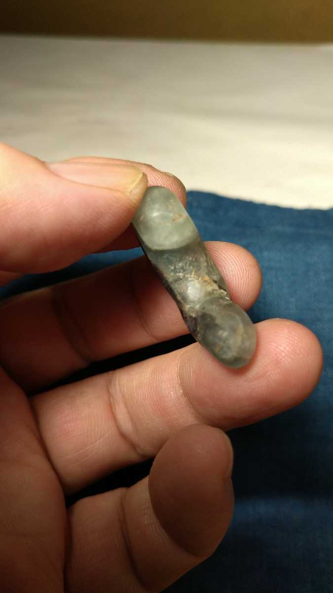 古墳期 出土 本水晶勾玉 水晶 縄文時代 弥生 石器 土器 翡翠勾玉 根付