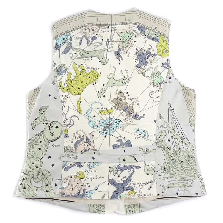 1円】エルメス HERMES レディース ベスト ジレ 12星座 シルク