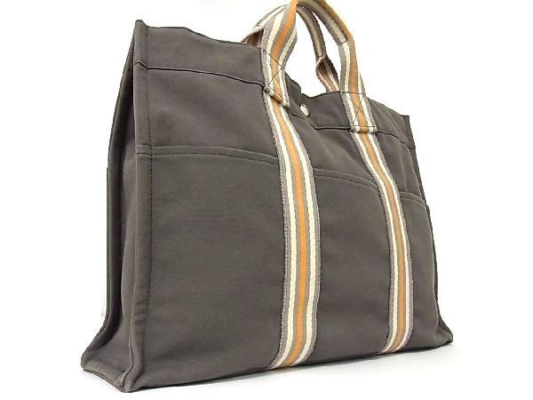 1円 □美品□ HERMES エルメス フールトゥMM 銀座限定 キャンバス 