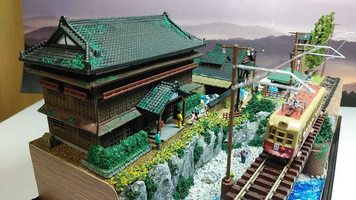 ジオラマ製作記 初夏の渓流温泉」情景ジオラマ・Nゲージ ゲージ N