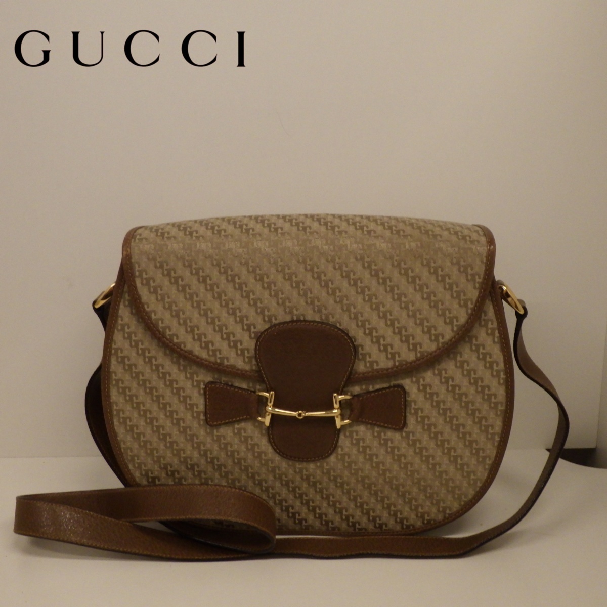 □ヴィンテージ GUCCI オールドグッチ ホースビット GG ショルダー