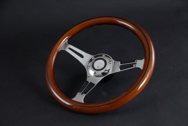 NARDI ステアリング シルバー ウッド調 350mm 14インチ ナルディ風