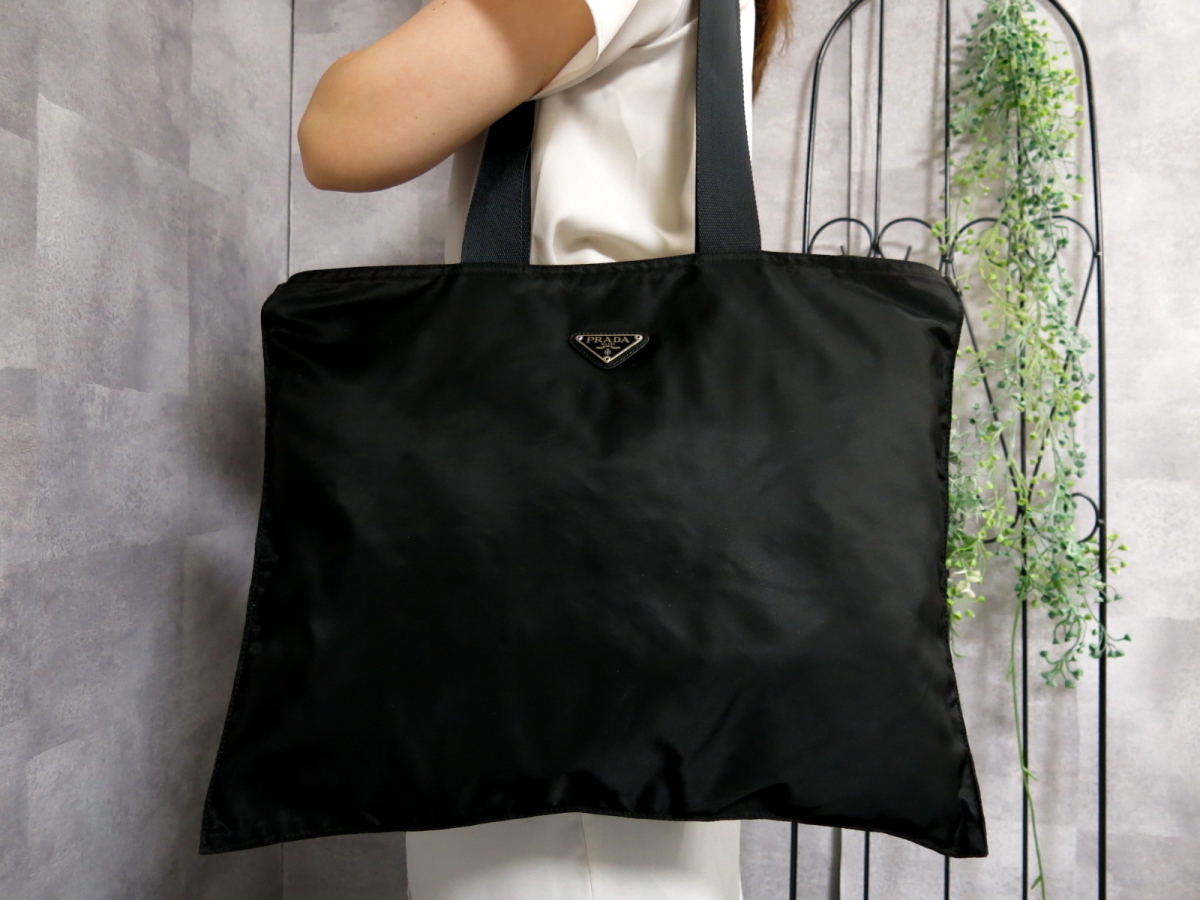 ○超美品○PRADA プラダ○ポコノ ナイロン カーフ レザー 本革○トート 